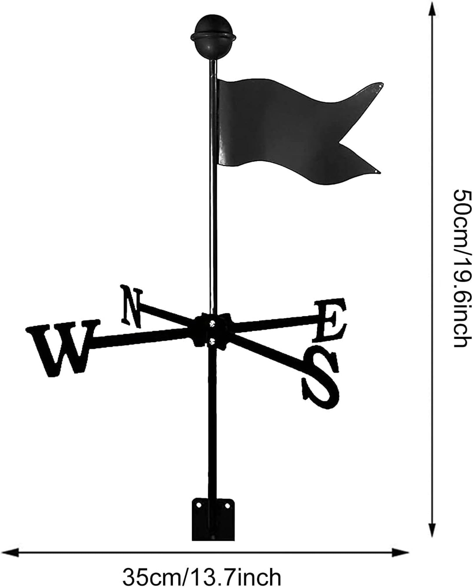 Weathervane Outdoor Retro Weather Vane Kierunek wiatrowskazu Wskaźnik prędkości wiatru do dekoracji altany ogrodowej Farm Yard