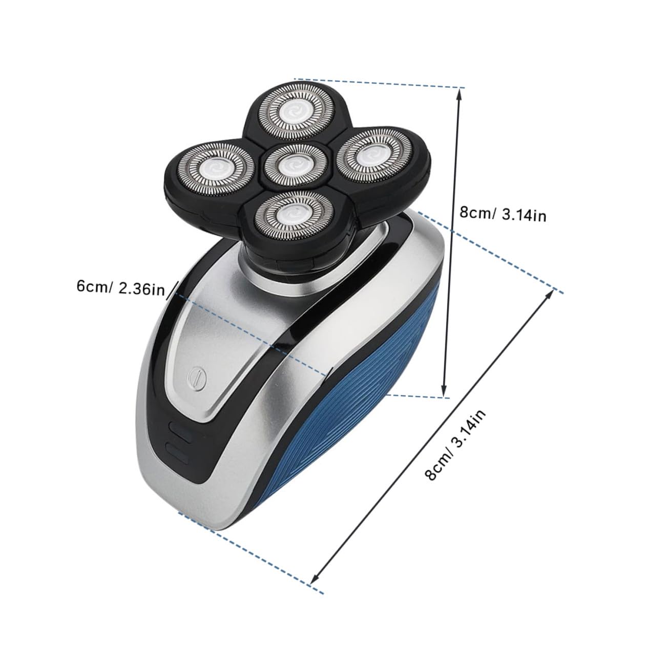 TOPBATHY Rasoio Elettrico Ricaricabile Usb 5 Testine Galleggianti 4d Ipx6 Uomo in Abs Taglio Intelligente per Barba e Chioma