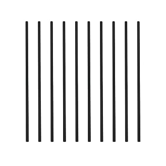 Weatherables Round Balusters, 32 10pk Straight Balusters for Indoor or Outdoor Railing, Made with Durable Black Textured Powder-Coat Finished Aluminum 32 x 3/4