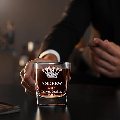 Miniatura 2 de Maverton Juego de vasos de whisky para hombre, vasos personalizados para whisky, vasos de vidrio para beber, juego de 6 vasos para él, regalo de