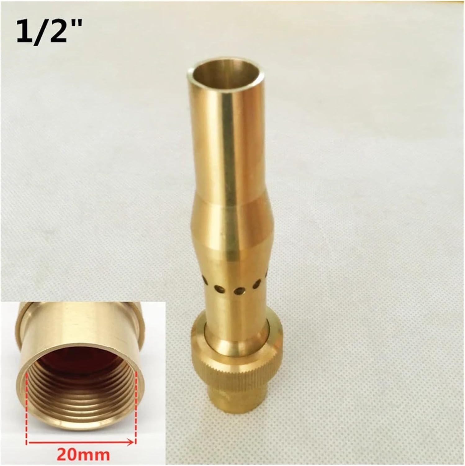 Fountain Nozzle 1/2" 3/4" 1" Pool Jet Nozzles Brass Stainless Steel Manifold Air Added Bubbling Floating Fountain Pond Head(1l2 (Brass))