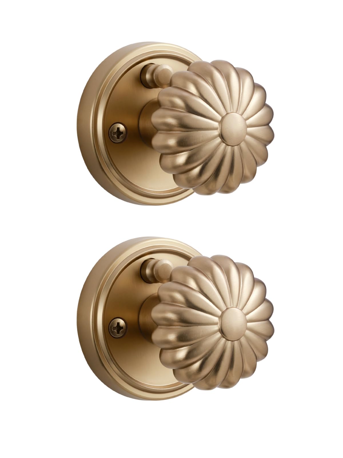 Antique Brass Door Knobs - Retro Privacy Handle -12