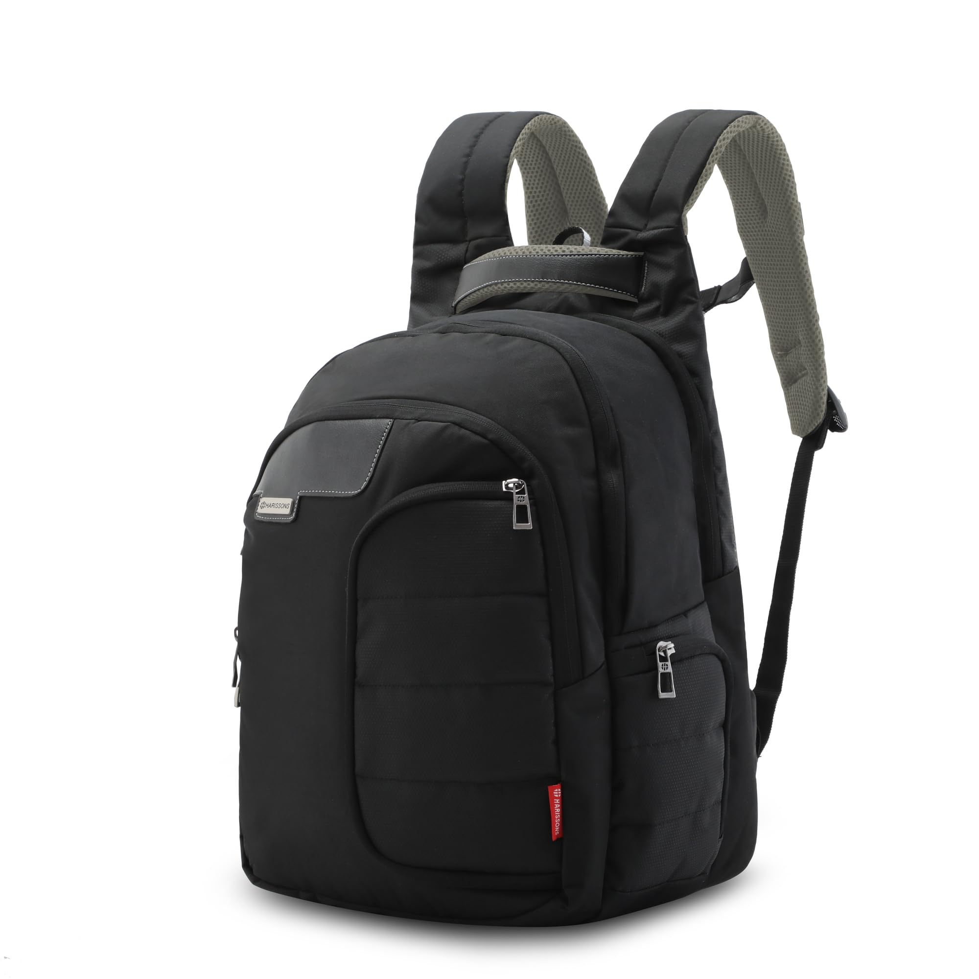 HARISSONS Vervo 40L Waterproof Laptop Backpack for Men & Women | Fits 15.6" Laptop with Sternum Strap, Quick Access Pocket, Detachable Key Holder, Organized Compartments & Raincover (Black) (B07M5P5LW3) Amazon Price History, Amazon Price Tracker