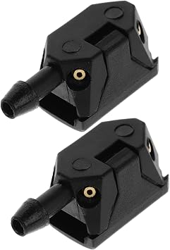2pcs Automotive Replacement Windshield Washer Nozzles Powerful Spray Front Wiper Jet Kit Easy Install for Car Windshields and Hoods