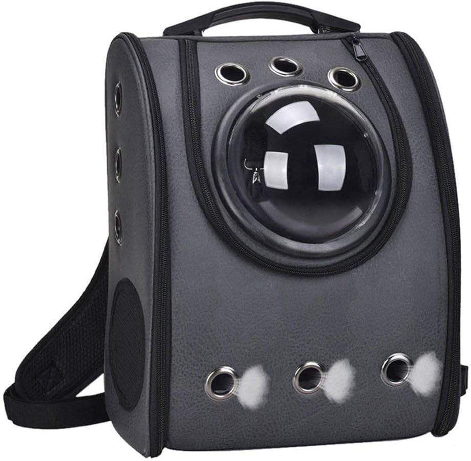 MASVIS Cat Backpack Carrier Cat Bubbles Cat Supplies Airline Approved for Petite Dogs- Black
