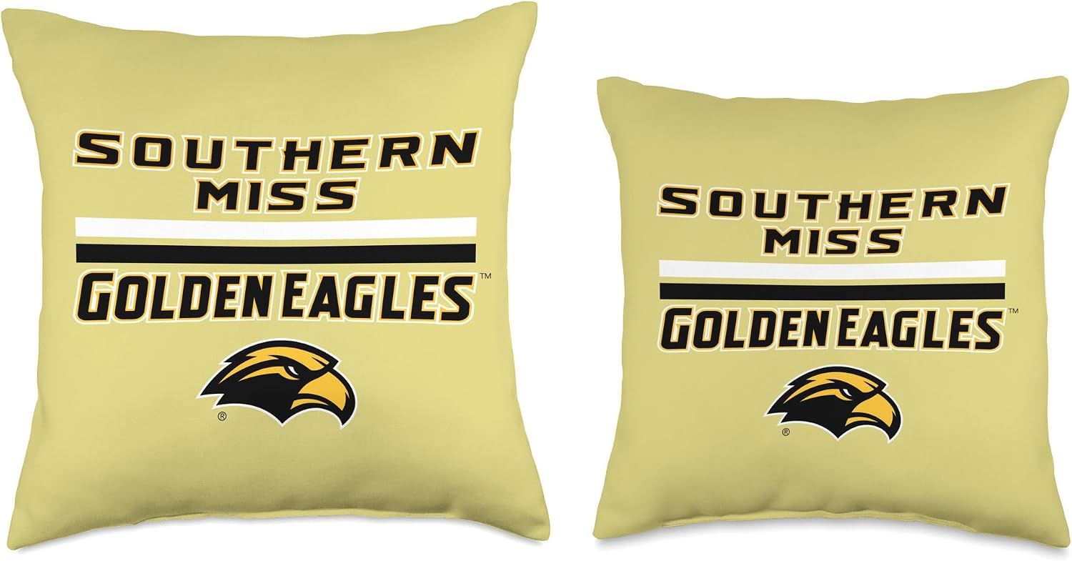 Southern Mississippi Golden Eagles | NCAA Merch | NAFPSMS01 Throw Pillow