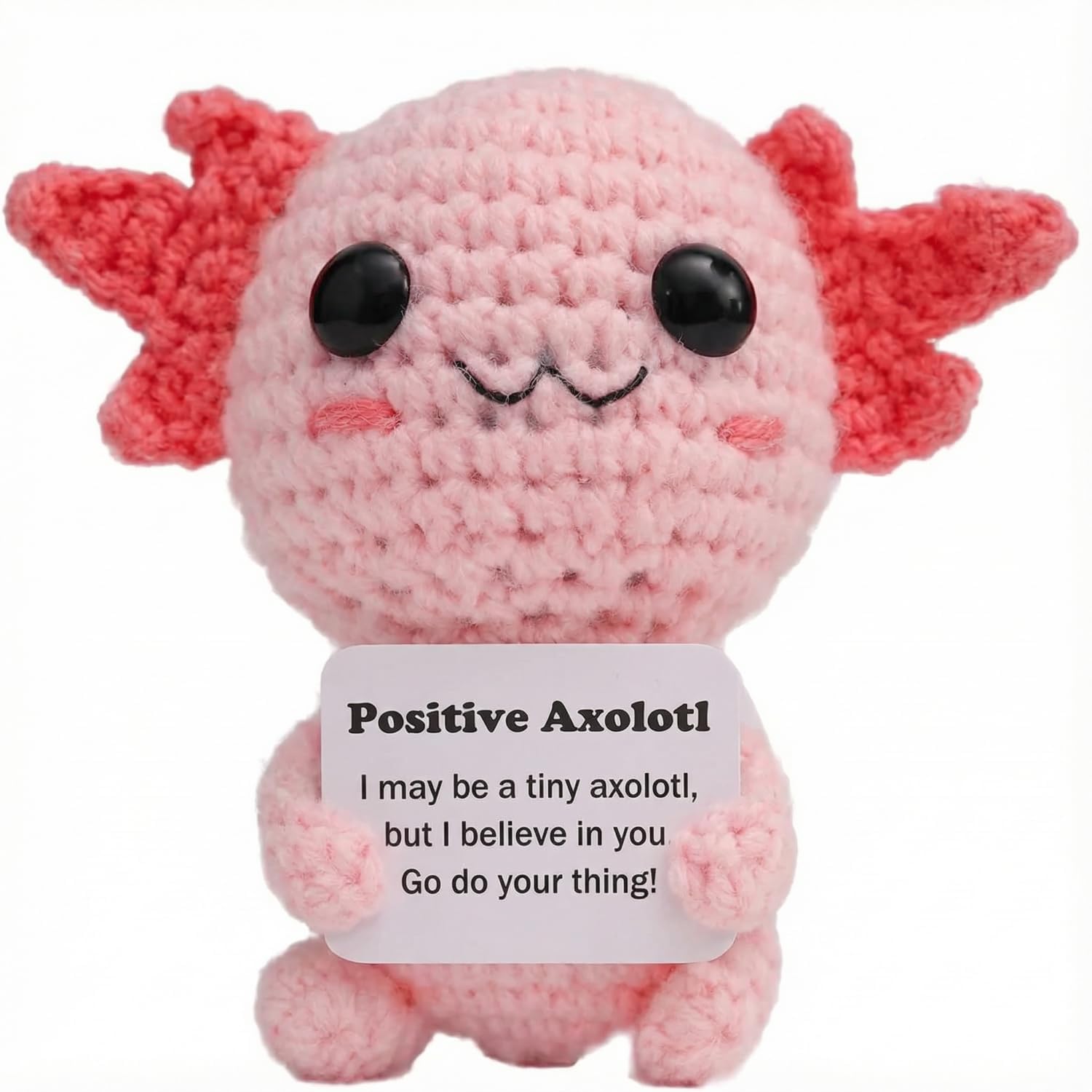 AUFIKR Crochet Plush, Pocket Hug Emotional Support Gift, First Day at School Good Luck Present