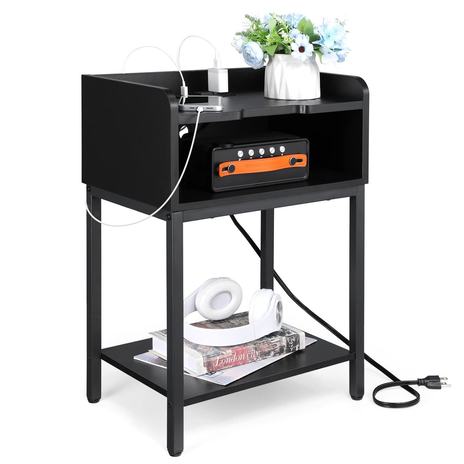 Buy farexon Nightstand with Charging Station and USB Ports,Nightstand