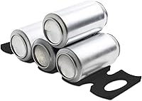 Vista 1 de kwmobile Alfombrilla apilable de silicona para botellas, organizador de refrigerador para apilar botellas, latas, cerveza, refrescos, estante Negro