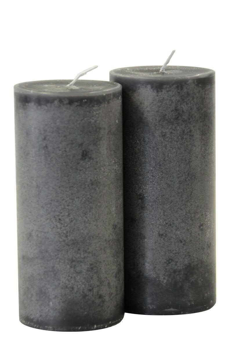 Candele per l'Avvento/candele a colonna/candele (Safe Candle) – Grande scelta – Corona dell'Avvento/ghirlanda di Natale/candele di Natale., Anthrazit, XL & Breit: Höhe 18cm / Ø 8cm - 2 Stück