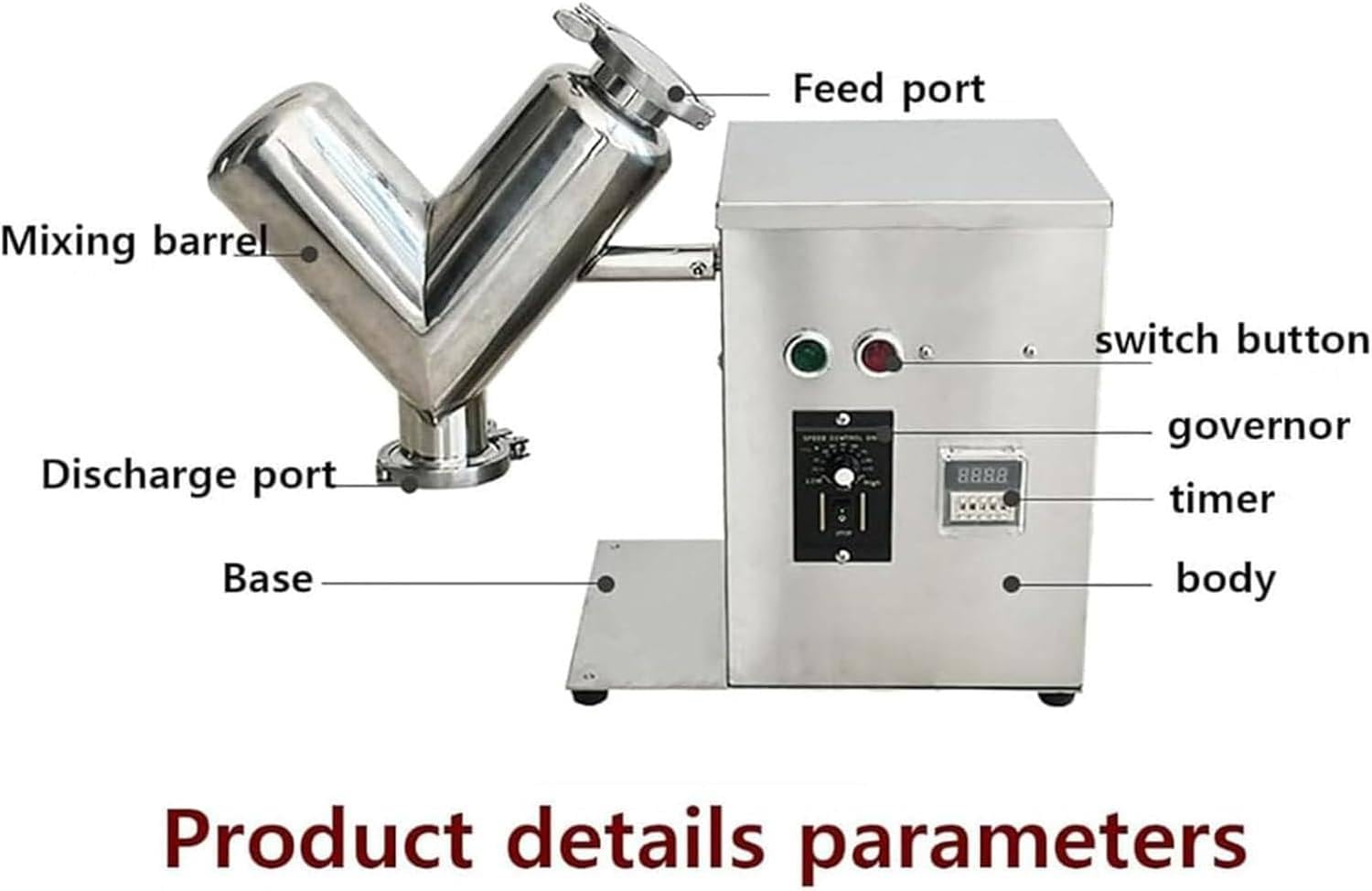 Amazon.com: V Type Powder Mixer Particle Blender Powder Mixing