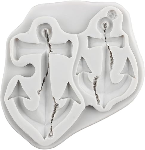 Miniatura 7 de MYPRACS Moldes de silicona para timón de anclaje de barco, molde de fondant, boya salvavidas para barco de vela, molde de gancho para decoración de
