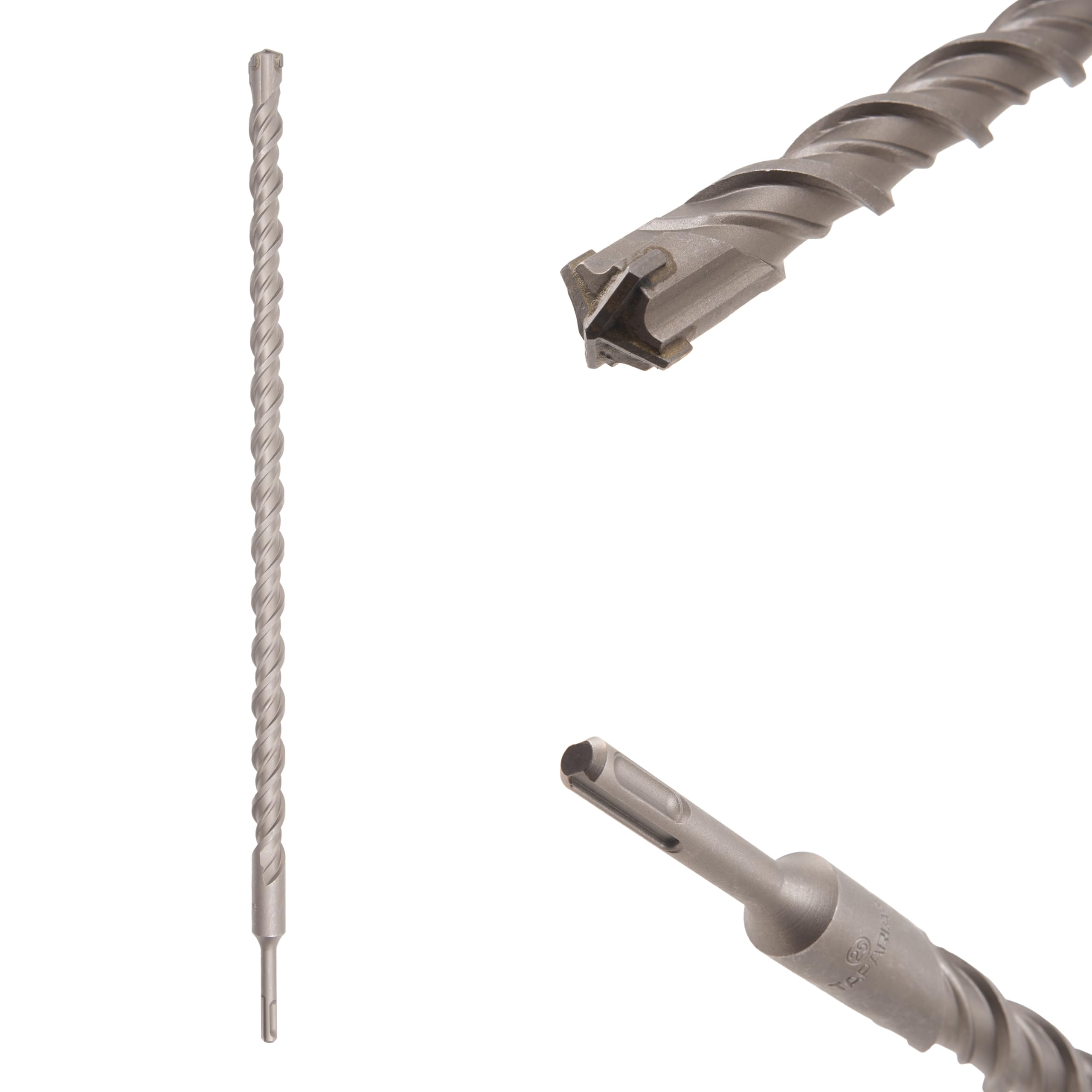 TAPARIA 25mm Cross Point Tip SDS Plus Hammer Drill Bit for Concrete/Masonry Drilling (HDC 25600, 25x540x600 mm)-Home, DIY, Professional, Construction, Brick, Wall-Drilling-image-40