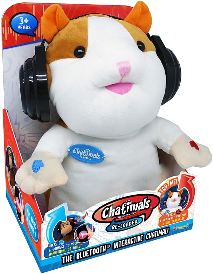 Dragon I Chatimals Re-Loaded Hamster Bluetooth Interactive Talkback Dancing Soft Toys for 3+ Years