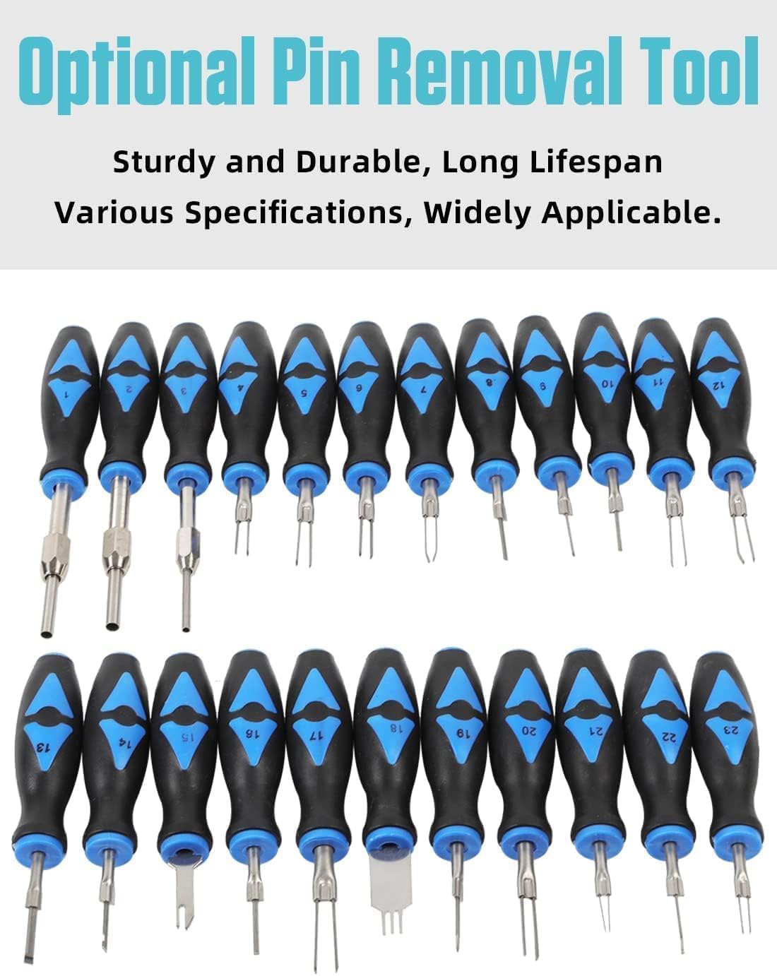 23-Piece Universal Terminal Release Kit Electrical Terminal Removal for American Domestic and Imported Vehicles