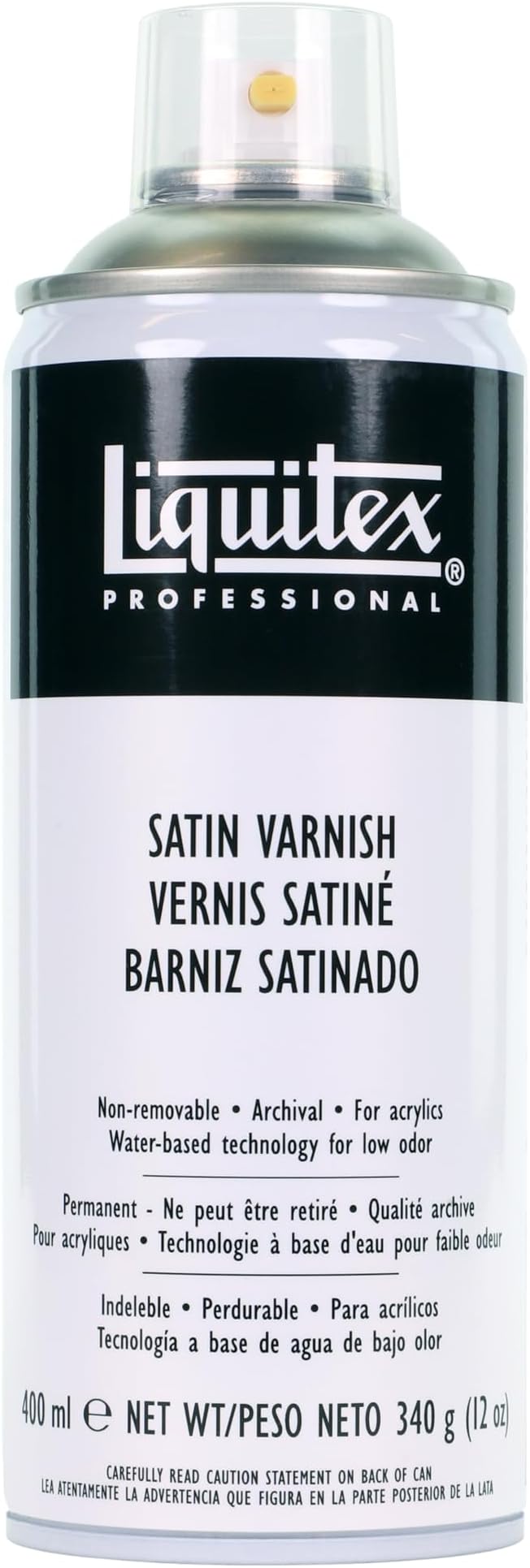 Liquitex Professional Satin Spray Varnish, 400 ml,Gray