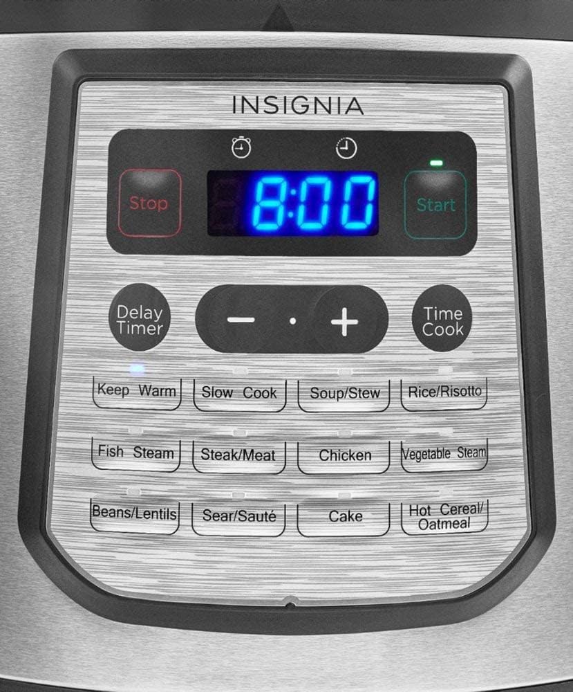 Insignia- 8-Quart Multi-Function Pressure Cooker - Stainless Steel