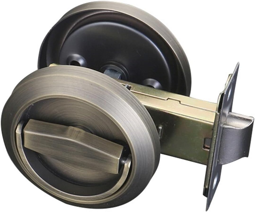 Bronze Set Hidden Door Locks Stainless Steel Handle Recessed Cabinet Invisible Pull Mechanical Outdoor Lock 1Pcs