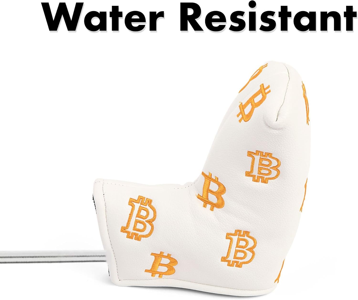 Bitcoin Putter Blade Cover White and Blue Divot Repair Tool