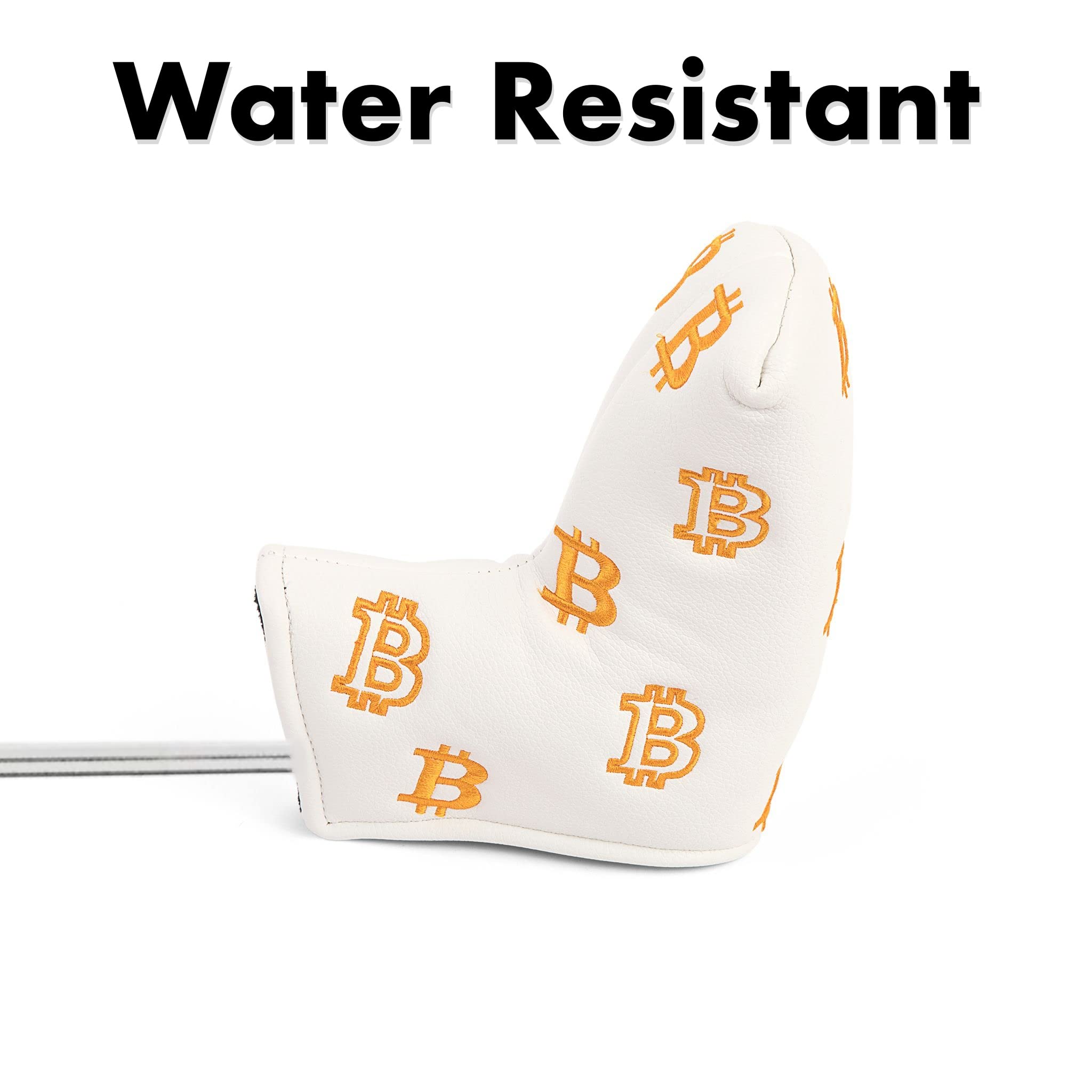 Bitcoin - Funda para putter de golf para putters de cuchilla, fundas para cabezas de golf para protección de clubes, accesorios de golf HODL 21, color blanco