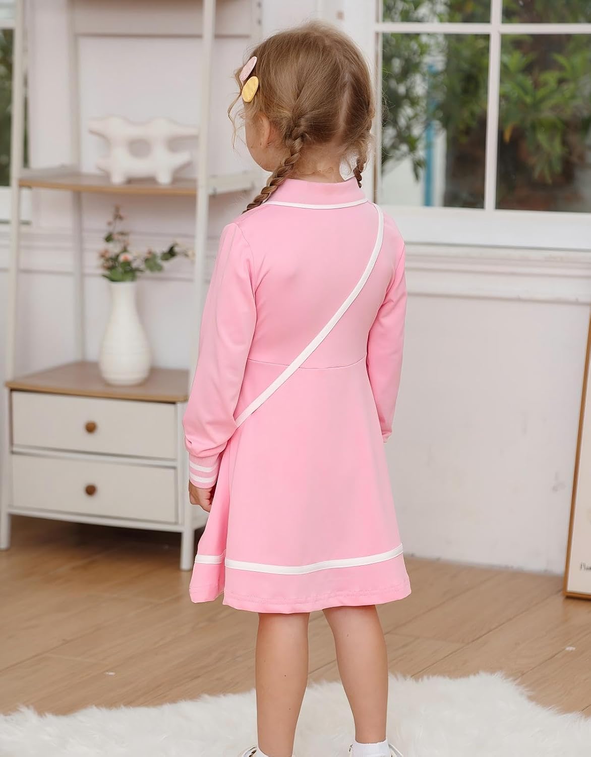 Move Dance Toddler Girls Dress Polo Uniform with Bag for Kids 2-7T