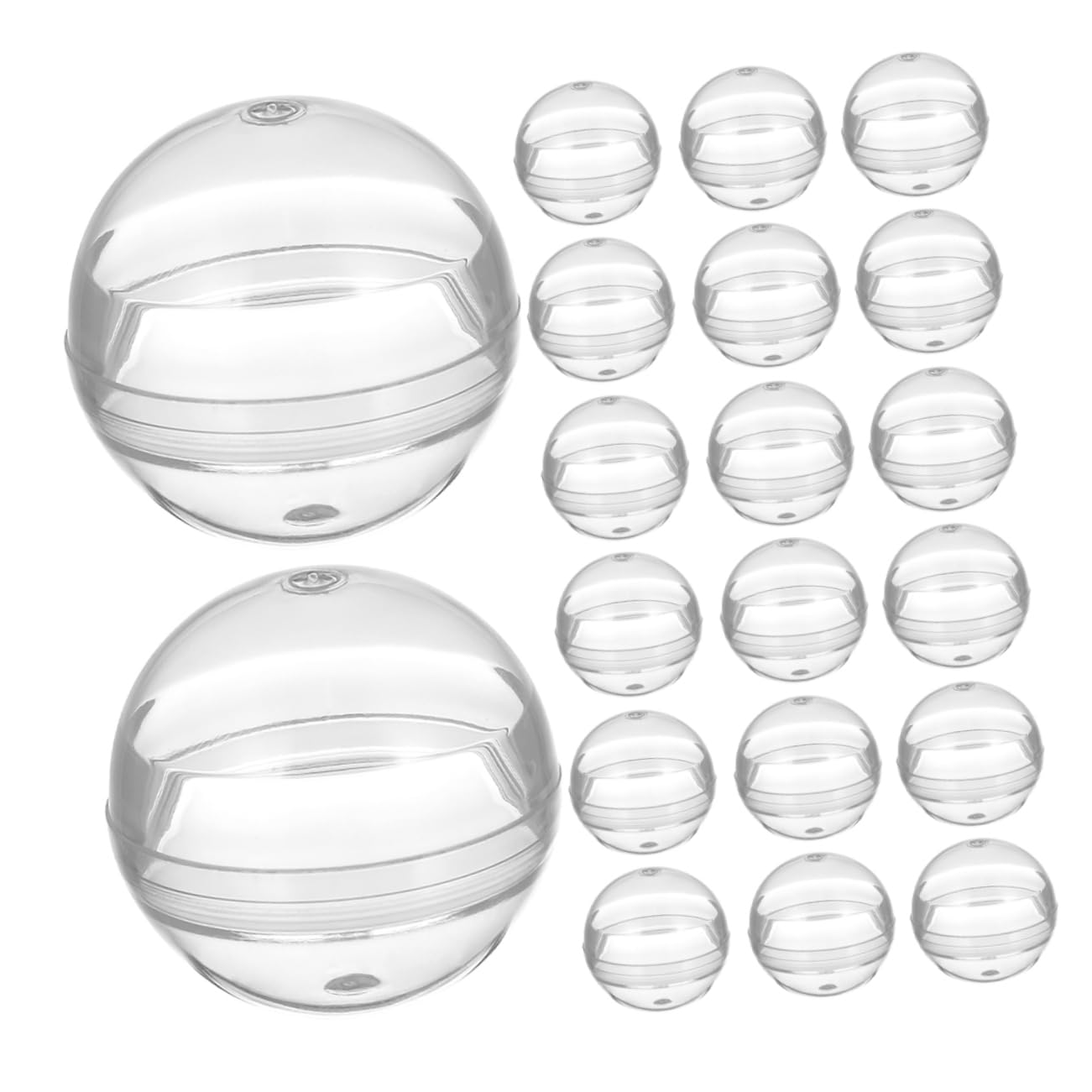 Toyvian 150pcs Clear Fillable Balls Transparent for Display Bead Storage Vending Machine Use and Multi Purpose Packaging for Home and Travel