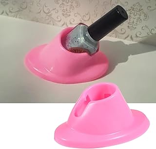 Durable Silicone Nail Polish Bottle Holder Stand for Home Manicure Tools and Nail Art Accessories, Pink