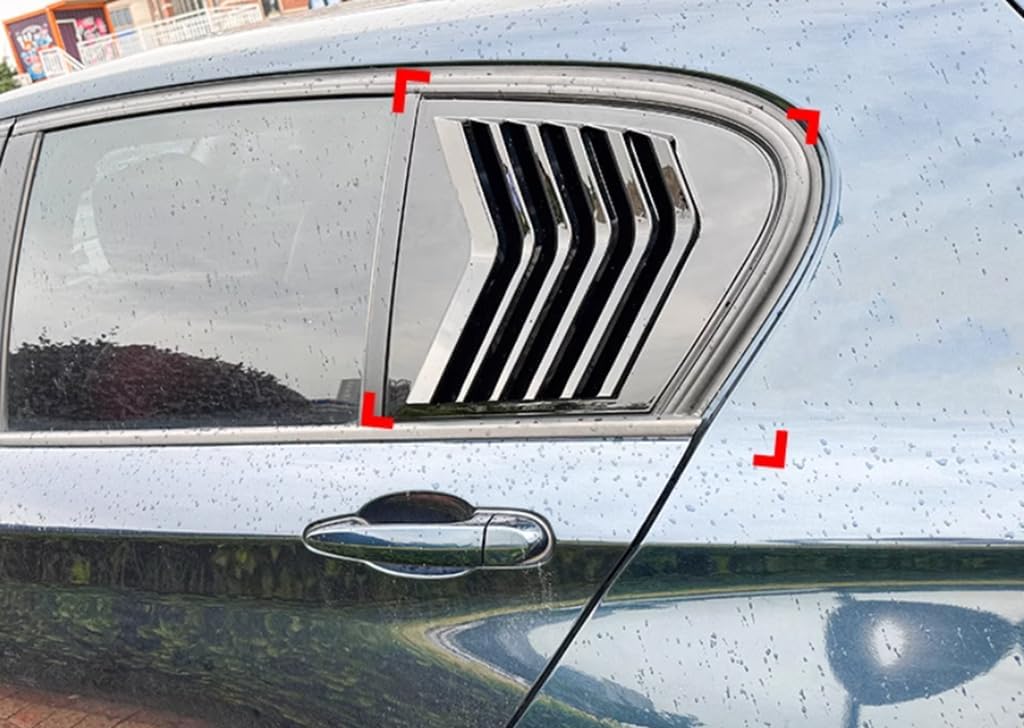 New Protective Rear Window Covers Compatible with BMW 1 Series F20 2012-2019 114i 116i 118i 120i 125i M135i M140i (Black)