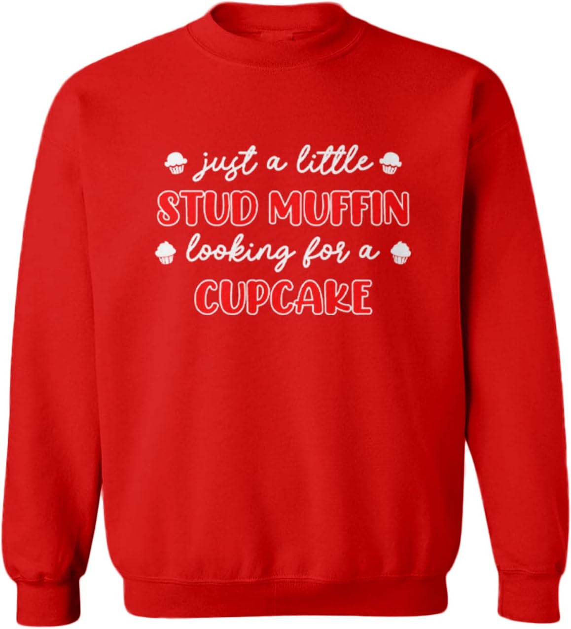 Haase Unlimited A Stud Muffin Looking for A Cupcake Toddler Fleece Crewneck Sweater