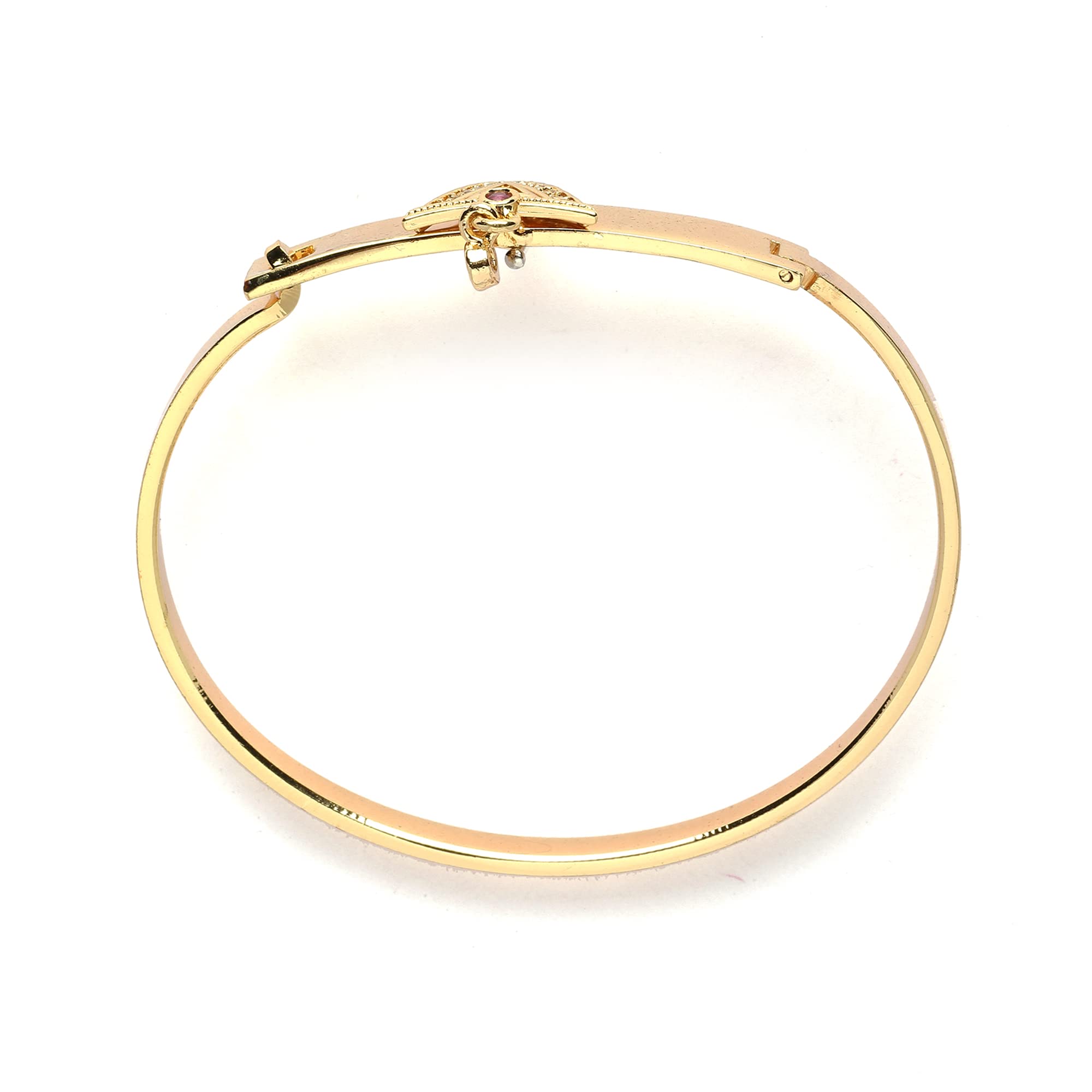 Gold-Plated American Diamond Bangle Bracelet