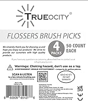 Vista 8 de Palillos de hilo dental para adultos con púas de cepillo, sabor a menta, 200 unidades, 4 estuches de viaje, hilo dental para adultos que se deslizan