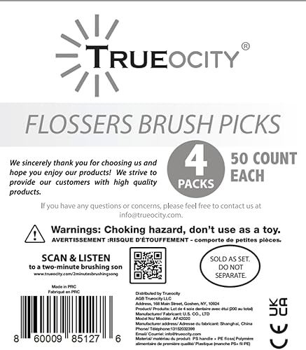 Miniatura 8 de Palillos de hilo dental para adultos con púas de cepillo, sabor a menta, 200 unidades, 4 estuches de viaje, hilo dental para adultos que se deslizan