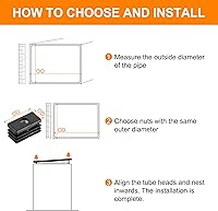 Vista 5 de uxcell 8 piezas de insertos para tubos rectangulares con rosca M6, para tubo rectangular de diámetro exterior de 1.18 x 0.59 pulgadas, enchufe
