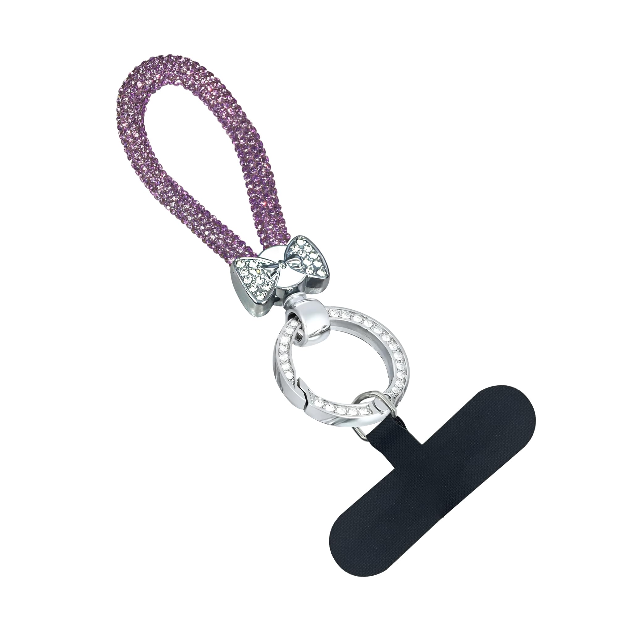 Prolet Bow Design Diamond Finish Mobile Phone Thumb Lanyard – Strong, Comfortable & Stylish Hand Strap, Anti-Drop Finger Grip Strap, Wrist Strap Holder Compatible with All Smartphones-image-23