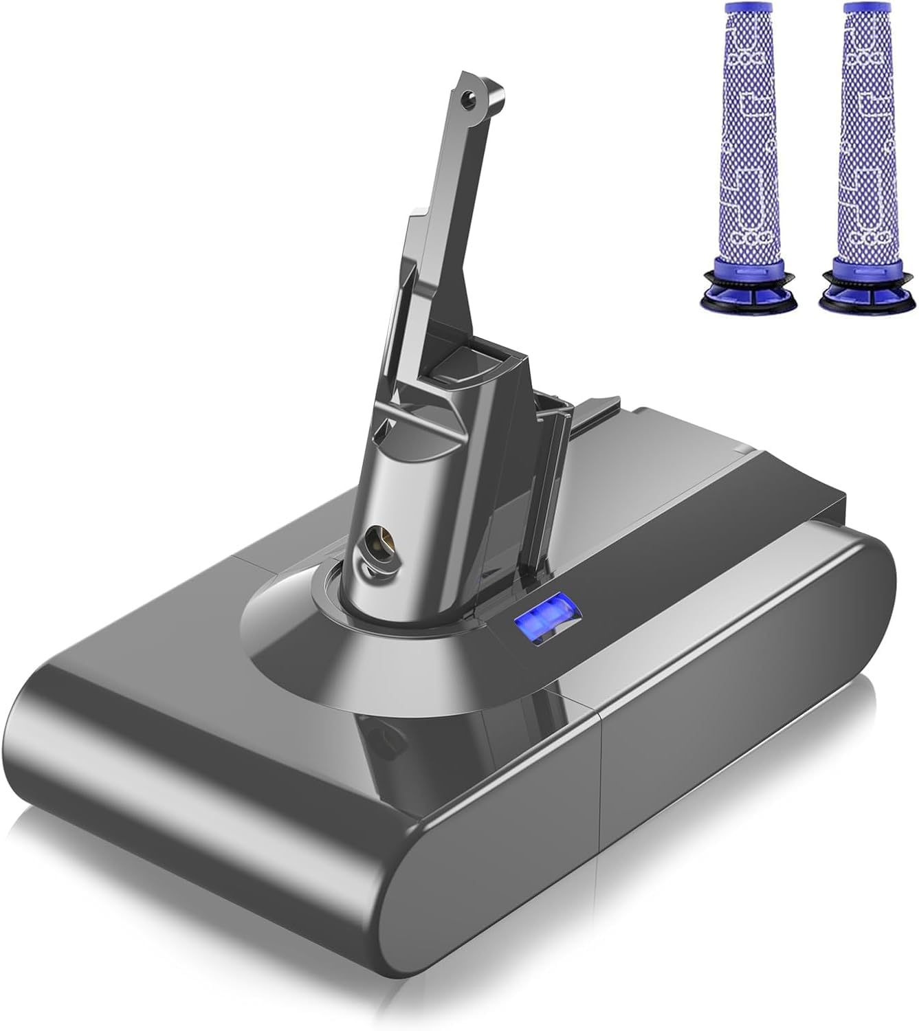 Upgraded V8 Ersatzakku für Dyson V8 Staubsauger Kompatibel mit Dyson V8 Absolute Animal Fully Motorhead + 2PCS Filter