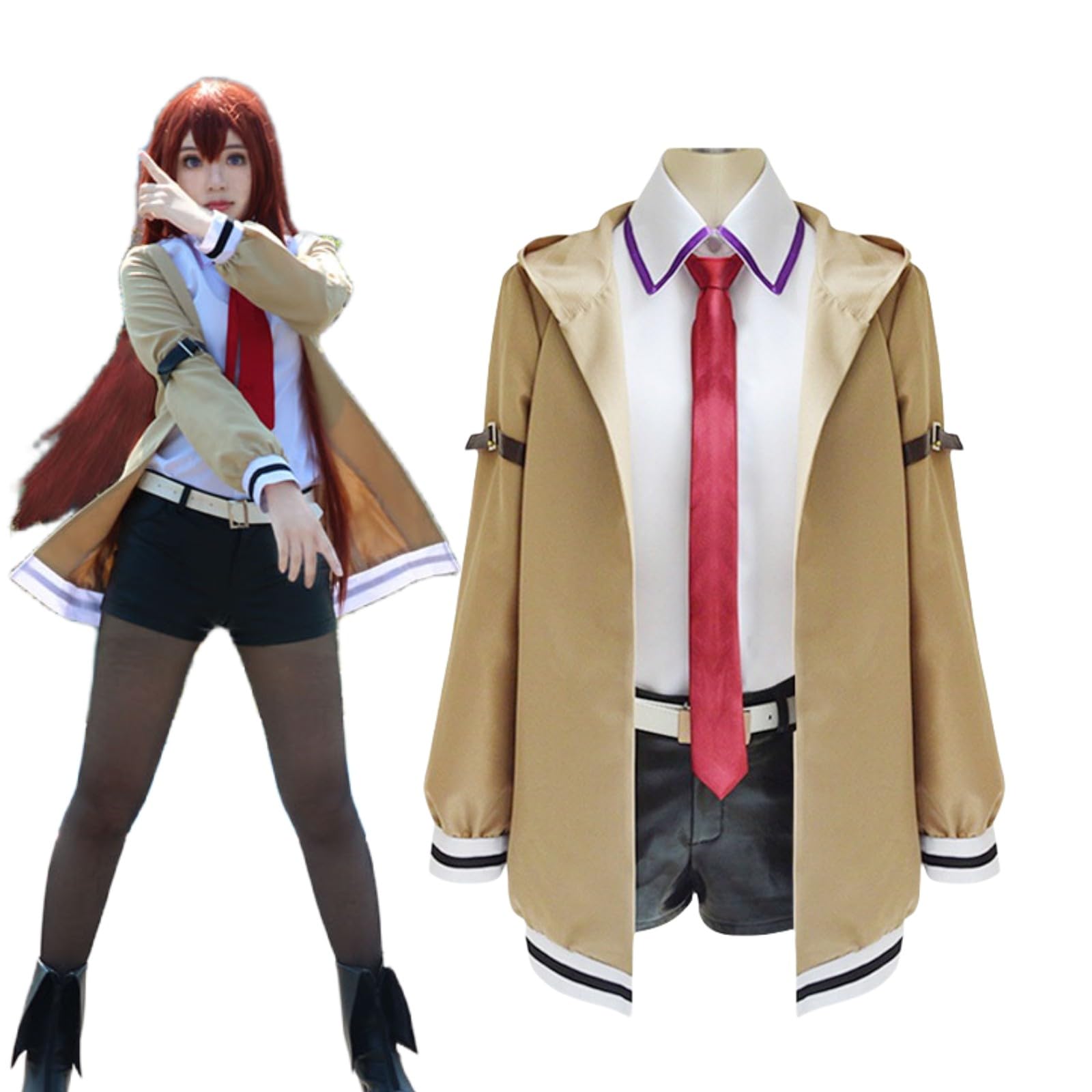 Amazon.co.jp: ウィッグ追加可 牧瀬紅莉栖 コスプレ衣装 全