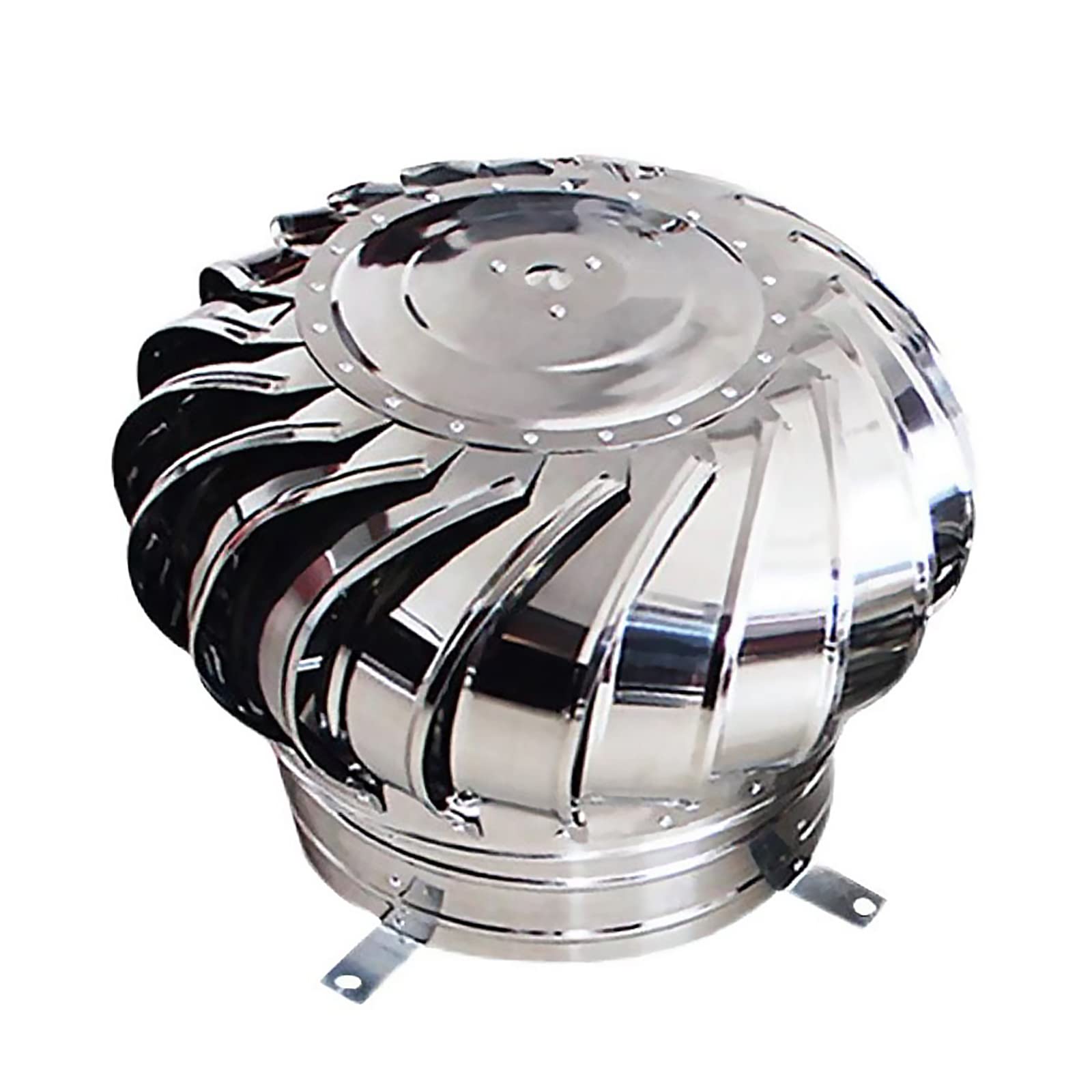 EBZFASO Galvanized Steel Roof Vent Cowl, 304 Stainless Steel Rotating Chimney Cowl Rainproof Roof(200mm/7.8in)