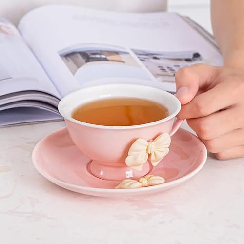 Miniatura 5 de Juego de 6 tazas de té y platillos, juego de tazas de té, juego de taza de té y platillo, juegos de té para mujer, fiesta de té, juego de fiesta de