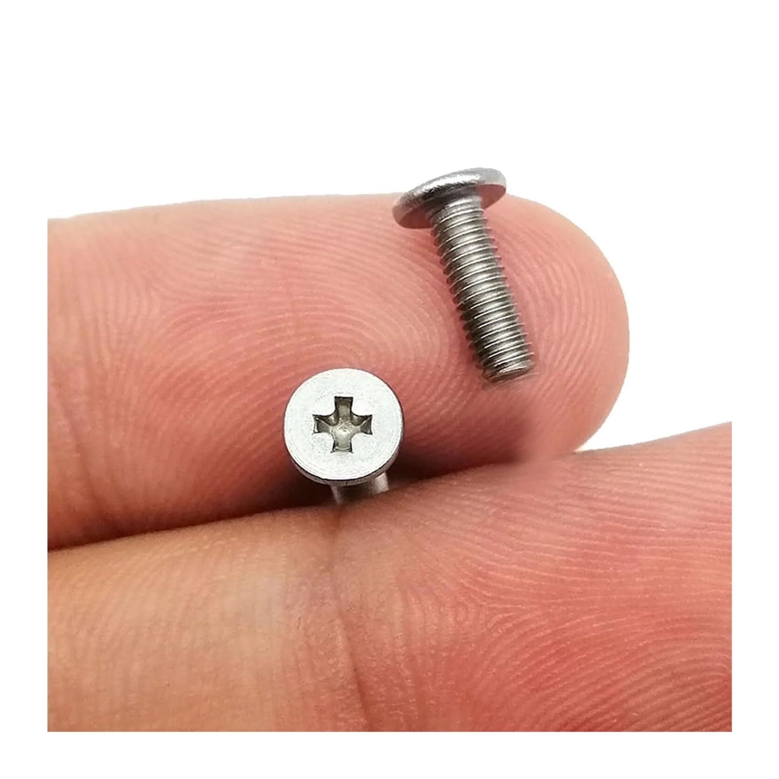 800 piezas de tornillos repuesto for ordenador portátil en caja M2.5 M3 Phillips cabeza oblea plana ultrafina Kit surtido sujetadores acero for computadora(Silver)