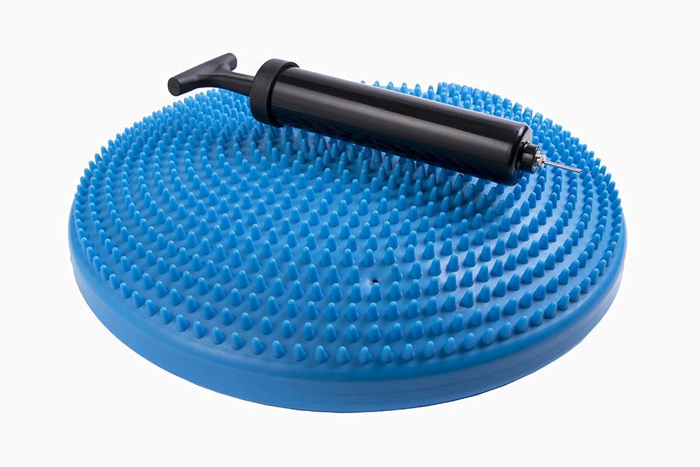 Fitguru Inflated Stability Wobble Cushion Pad, Yoga Pad with Pump, Extra Thick Core Balance Disc, Sensory Cushion for Elementary School Chair (Office & Home & Classroom) (Blue, 33 CM) (B0BKZKJMKN) Amazon Price History, Amazon Price Tracker