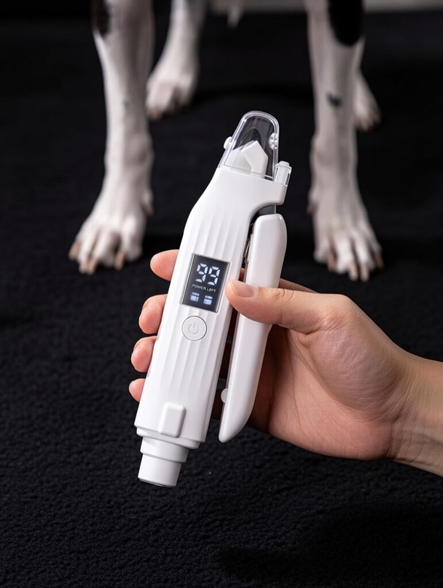 LED PetNail Pro System | Cortauñas Perro y Gato 2 en 1 con Luz LED | Lima Uñas Eléctrica Silenciosa | Cortador Uñas Perros y Gatos Recargable USB