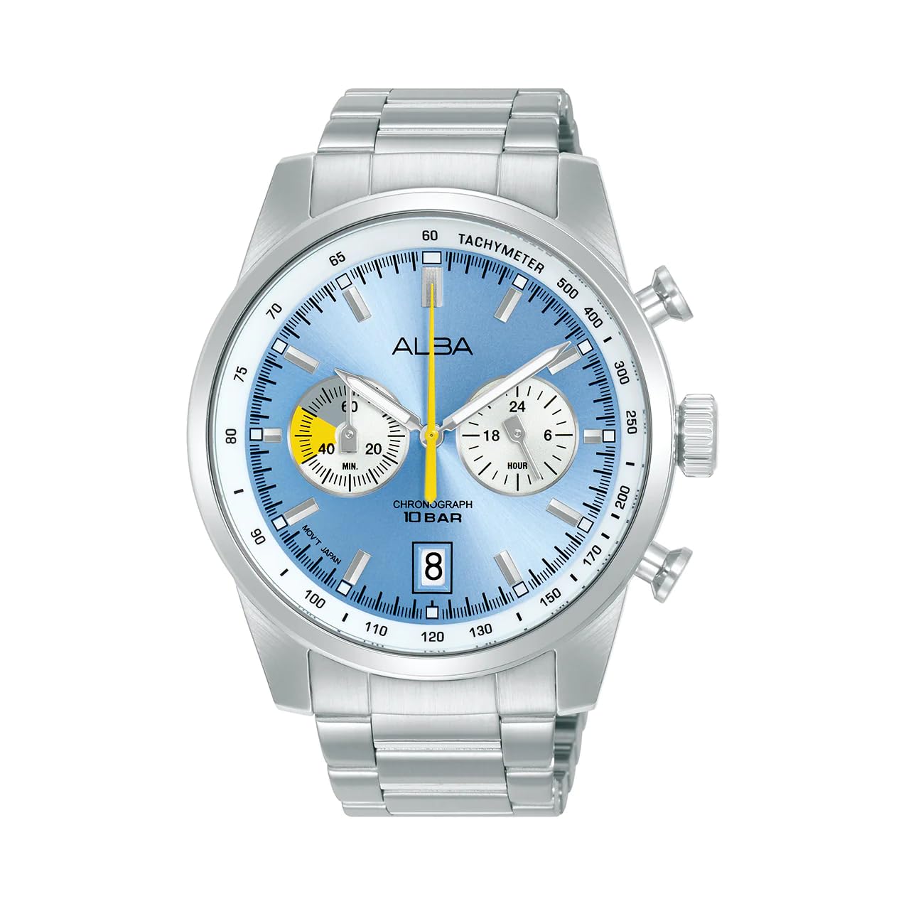 Alba Stainless Steel Analogue Blue Dial Mens Watch-A4B011X1, Band Color:Silver (B0CSZ6DYZP) Amazon Price History, Amazon Price Tracker