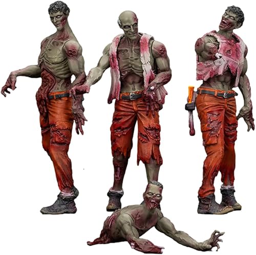 Miniatura 8 de Joytoy Dark Source Figura de Zombi Bombero 1/25 Figura de Acción con Articulaciones Móviles y Desmontables, Figuritas de Zombi en Miniatura