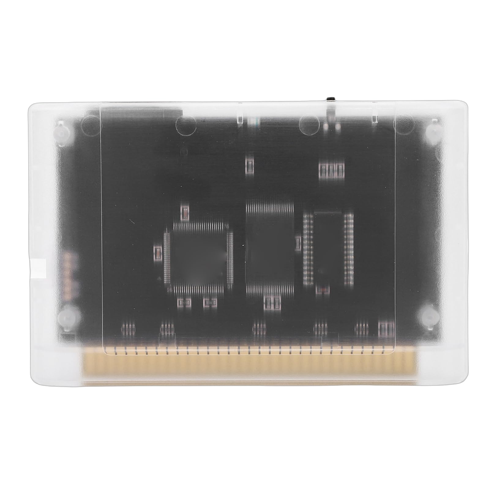 Gugxiom Cartuccia Multigiochi per Mega Drive, Cartuccia di Giochi retrò Super 4000 in 1 con Scheda di Memoria da 8 GB, Adatta per Console MD1/MD2/MD3/CD/X/32X (Bianco trasparente)