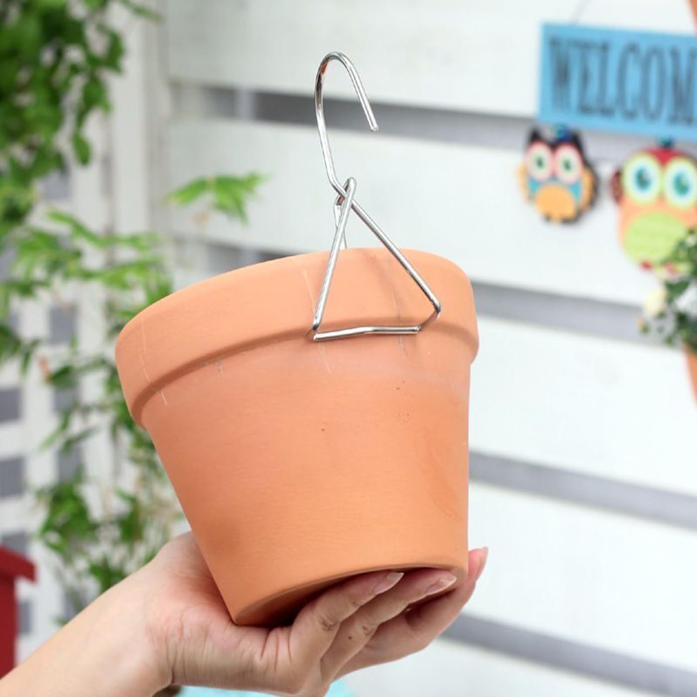 Amazon.com: RISEON 20 Pack Terracotta Pots Hangers, Clay Pot Hanger  Hook,Iron Plant Hangers,Metal Plant Wall Hanger for Indoor and Outdoor  Orchids Vertical Garden Plants : Patio, Lawn & Garden