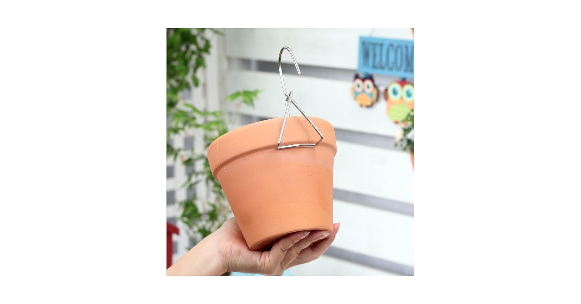 Plant Hangers Flower Pot Holder, Terracotta Pot Clips For Clay Pot, Plant 24 Pack Back Hook Wall Mounted Planters Outdoor