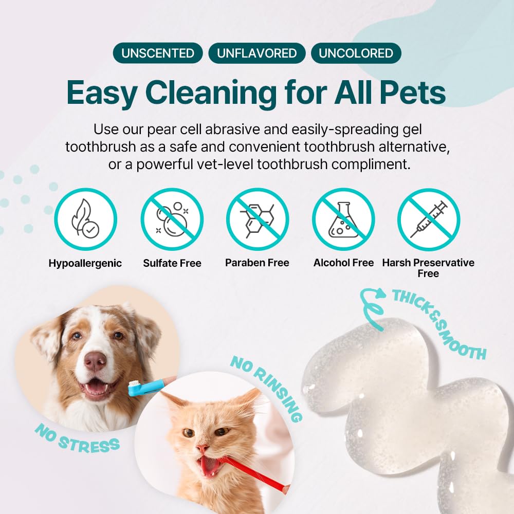 Dentimal Double Action Enzymatic Pet Toothpaste for Dogs & Cats, with Pear Stone Cells to Clean Teeth, Remove Plaque & Tartar, Freshens Breath, Gum Care, Safe for Puppies and Kittens, 2 fl oz - image 6