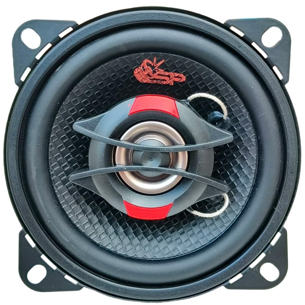 SP Audio 2 SP-4C altoparlanti diffusori coassiali a 2 vie, 4" 10 cm 100 mm, 60 watt rms 120 watt max, impedenza 4 ohm, sensibilità 84 db, portiere, sportelli, auto, a coppia