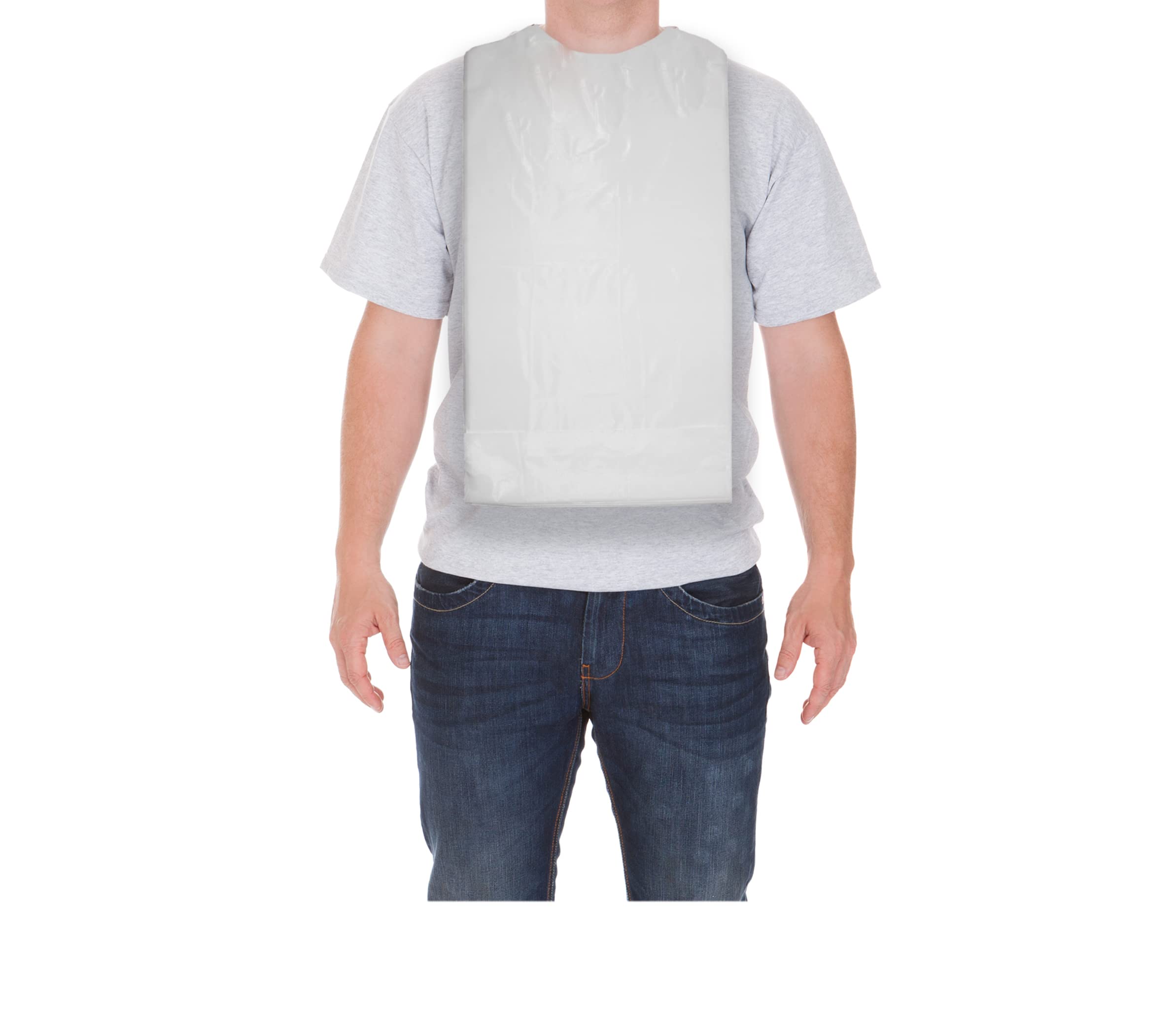 Rehabilitation Advantage Disposable Bibs 16 Inch x 32 Inch, Set of 50