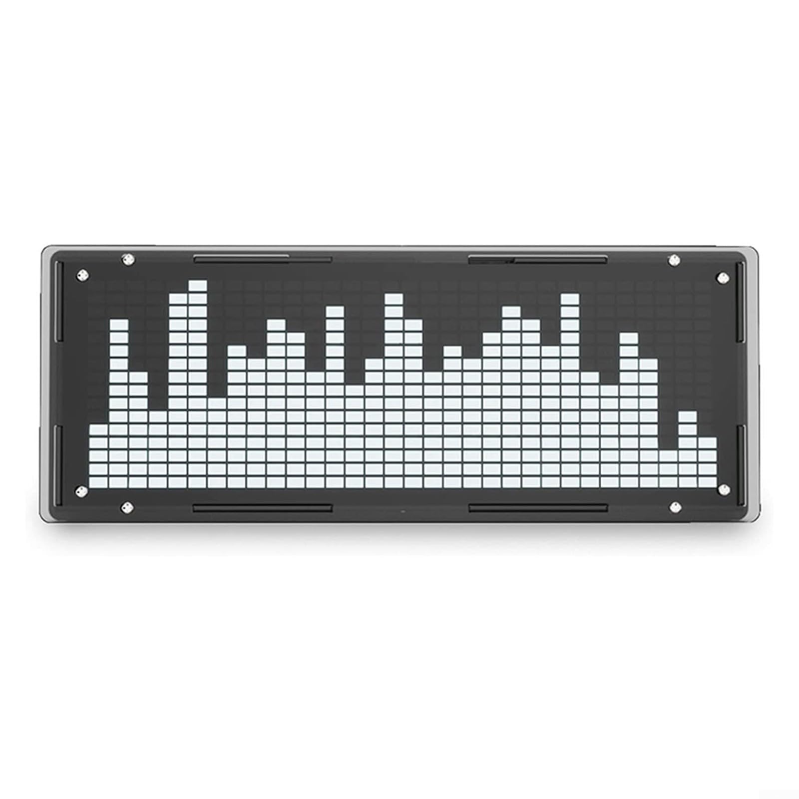DIY LED-Musikanalysator-Set mit 8 Anzeigemodi, FFT-Audio-Visualizer-Board, einstellbare Helligkeit, Wecker und Display für Stereoanlage, rot, blau, grün (weiß)